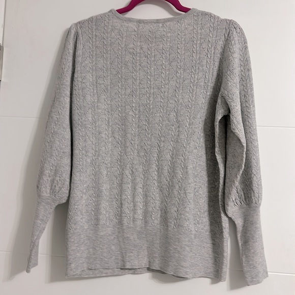 Adrianna Papell Puff Sleeved Sweater Size Large NWT - Picture 4 of 5